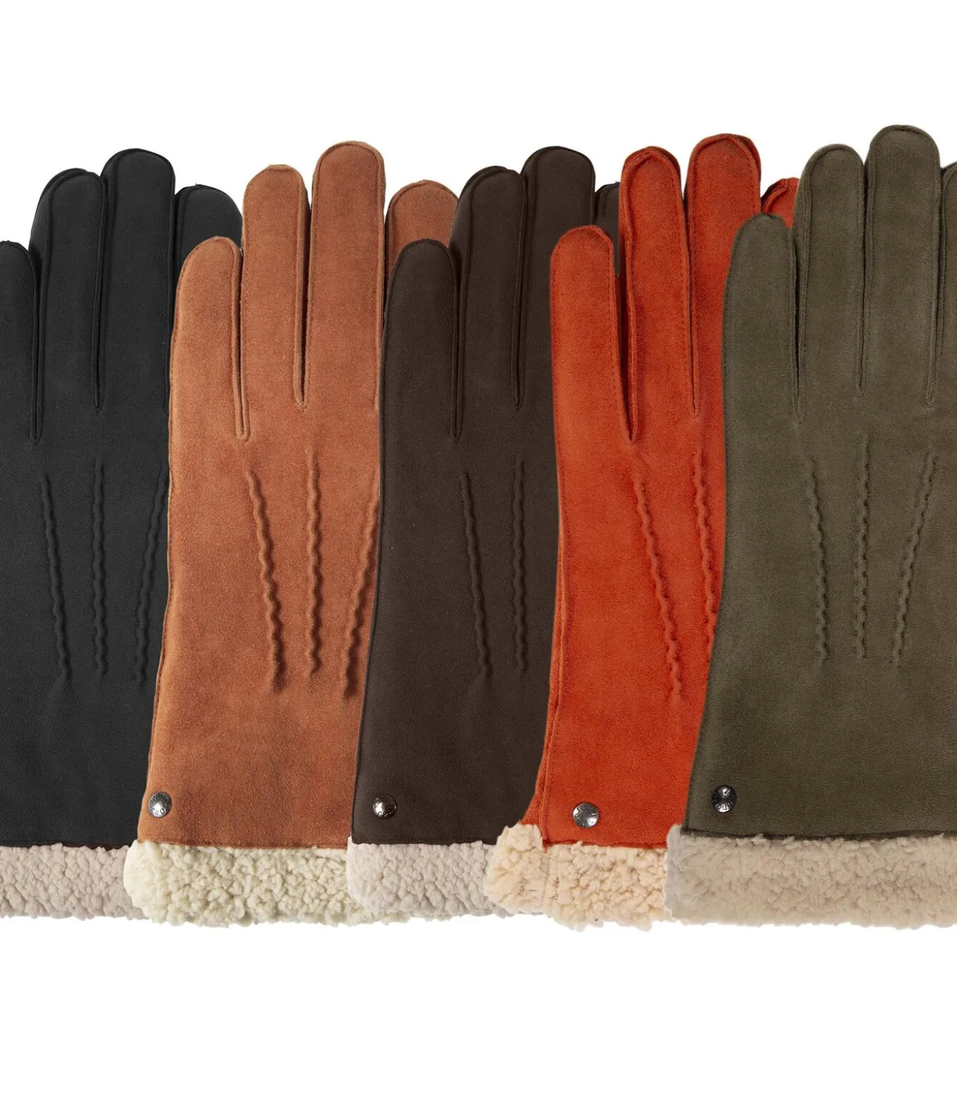 Bruine suède dameshandschoenen