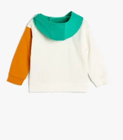 Capuchon kraag geborduurd Sweatshirt