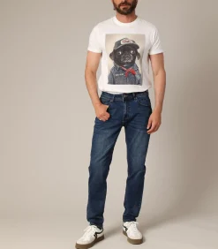 CARLOS - Heren rechte jeans van comfortabele stretchkatoen