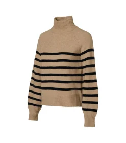 Caroline Tensen Danville Streep Trui Zand/Zwart