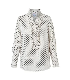 Caroline Tensen Rivers Print Blouse Offwhite / Zwart