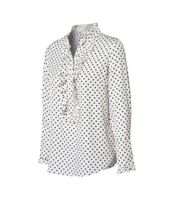 Caroline Tensen Rivers Print Blouse Offwhite / Zwart