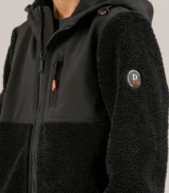 CENTERO - Jas met capuchon en bimateriaal met rits voor jongens