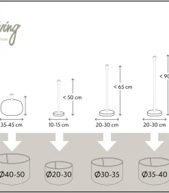 Cilinder Lampenkap Livigno - Eiwit - Ø30x21cm