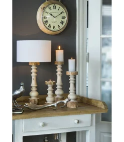 Cilinder Lampenkap Polycotton - Wit - Ø30x21cm