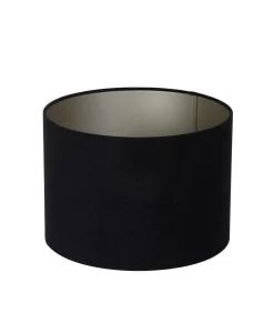 Cilinder Lampenkap Velours - Zwart - Ø40x30cm