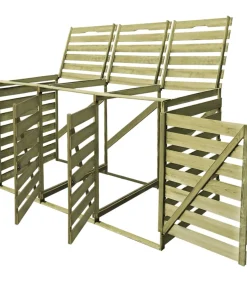 Containerberging driedubbel 240 L geïmpregneerd hout