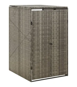 Containerberging enkel 70x80x117 cm poly rattan grijs