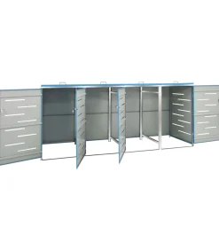 Containerberging vierdubbel 276,5x77,5x112,5 cm roestvrij staal