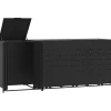 Containerberging voor 4 containers 276x79x117 cm staal zwart