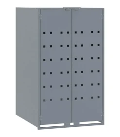 Containerberging voor 2 containers 138x79x117 cm staal grijs