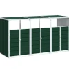 Containerberging voor 3 containers 216x81x115 cm staal groen