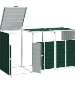 Containerberging voor 3 containers 216x81x115 cm staal groen