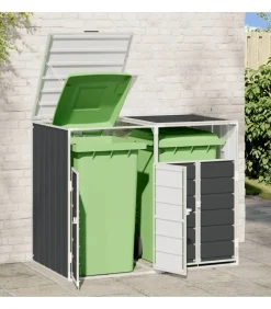 Containerberging voor 2 containers 144x81x113cm staal antraciet