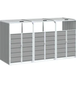 Containerberging voor 3 containers 216x81x115 cm staal grijs