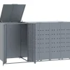 Containerberging voor 3 containers 207x79x117 cm staal grijs