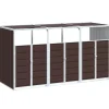 Containerberging voor 3 containers 216x81x115 cm staal bruin