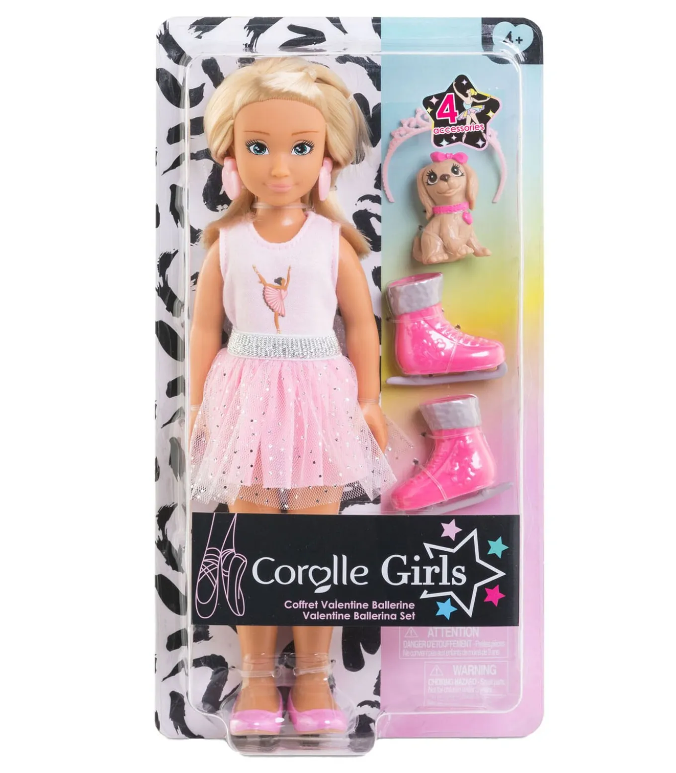 Corolle modepop ballerina Valentine met accessoires en hond Tutu