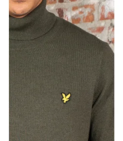 Cotton merino turtleneck jumper - deep depths