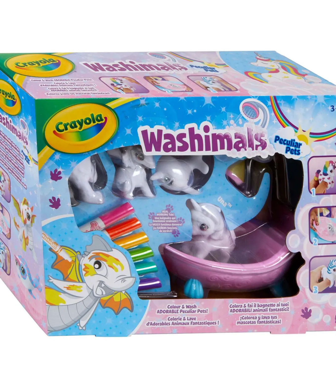 Crayola Washimals fantasiewezens speelset - magische dieren kleuren