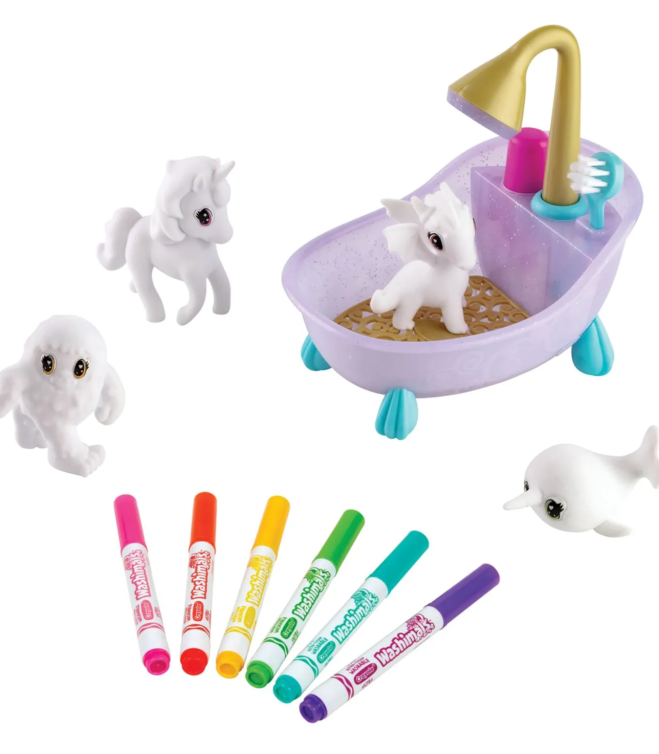 Crayola Washimals fantasiewezens speelset - magische dieren kleuren