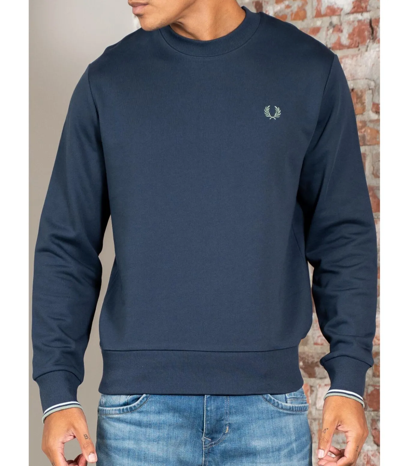 Crew neck sweatshirt - dark airforce light ice bayleaf