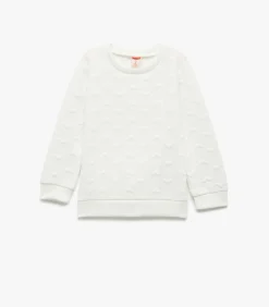 Crèmekleurige Meisjestrui Met Hartjespatroon