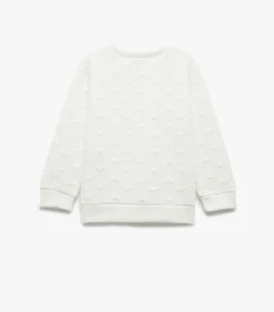 Crèmekleurige Meisjestrui Met Hartjespatroon