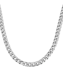 Cuban Ketting - 6mm - Zilver Kleurig - Staal - 60cm