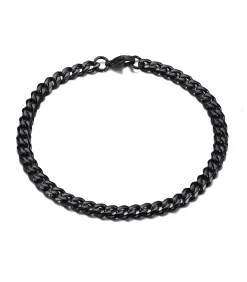 Cuban Link Heren Armband - Dikke Schakel - 5mm - Zwart