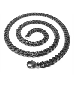 Cuban Link Heren Ketting - Dikke Schakel - 7mm - Zwart