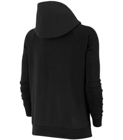 DA1686 - Trui met kap Met Volledige Ritssluiting - Zwart