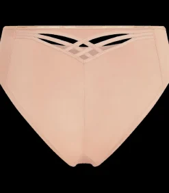 Dame de paris 8 cm brazilian slip glossy camel XL