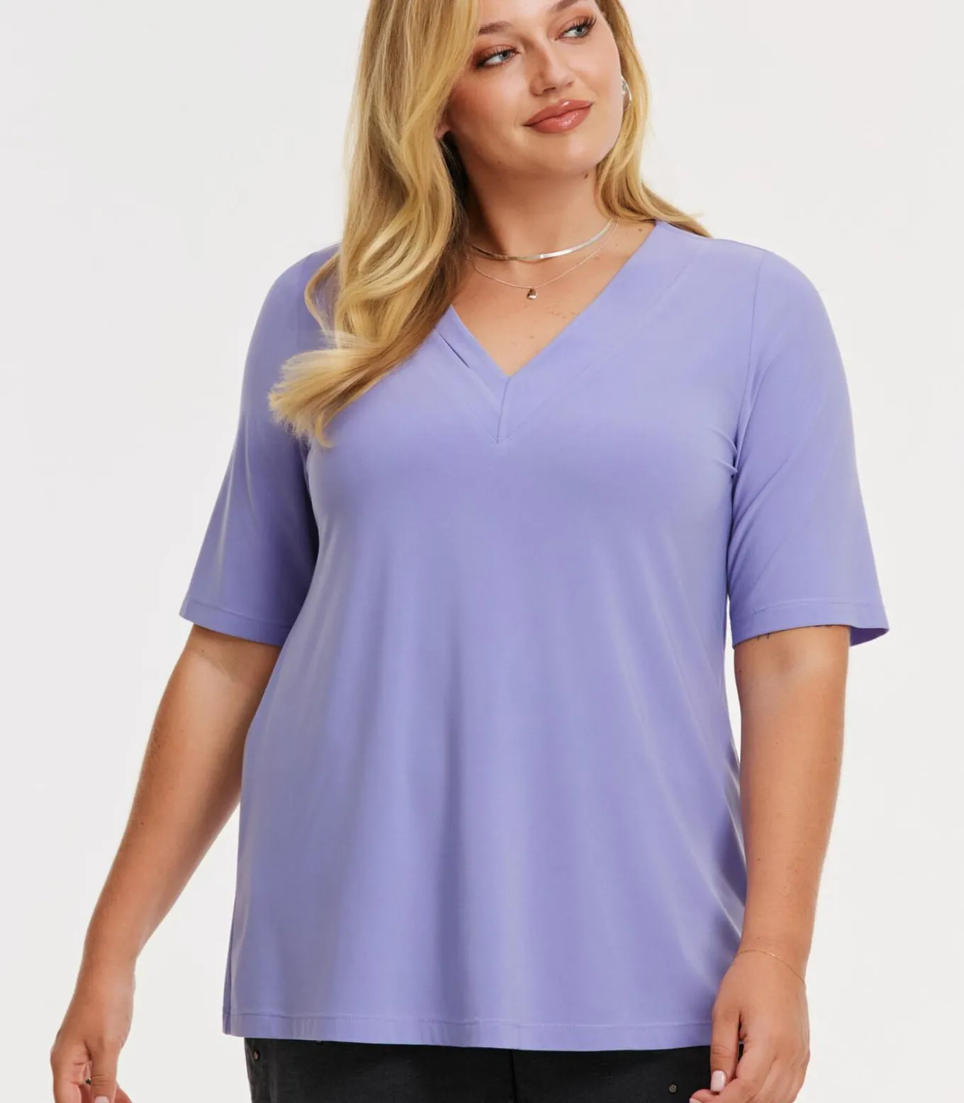 Dames T-shirt met v-hals