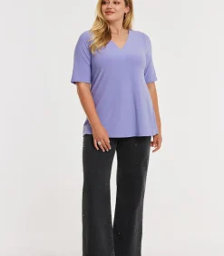 Dames T-shirt met v-hals