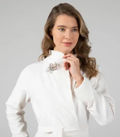 Damesbadjas Keila Ecru - L