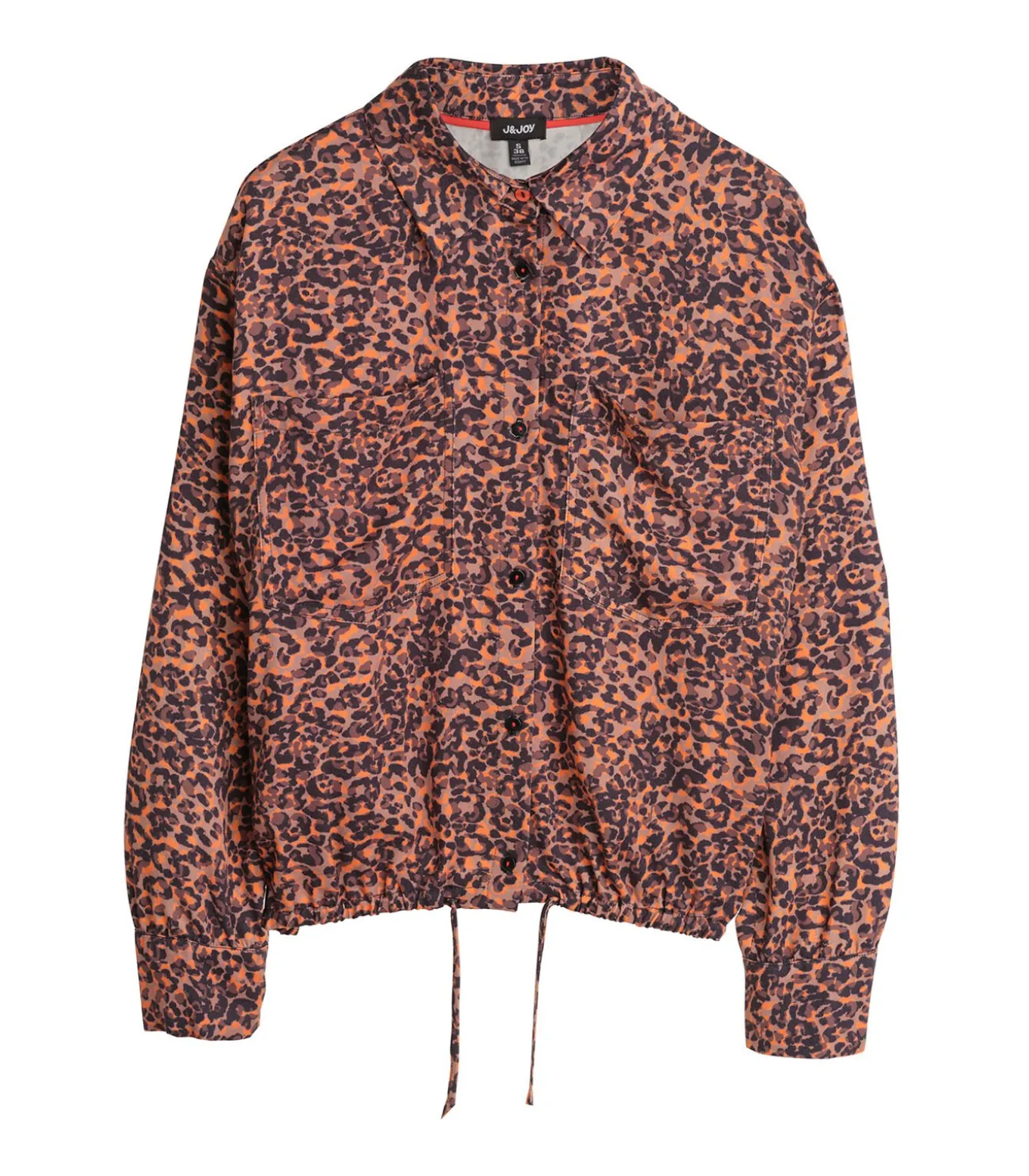 Damesblouse met luipaardprint en zakken