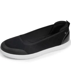 Damesslip ballerina's Zwart Gewatteerd