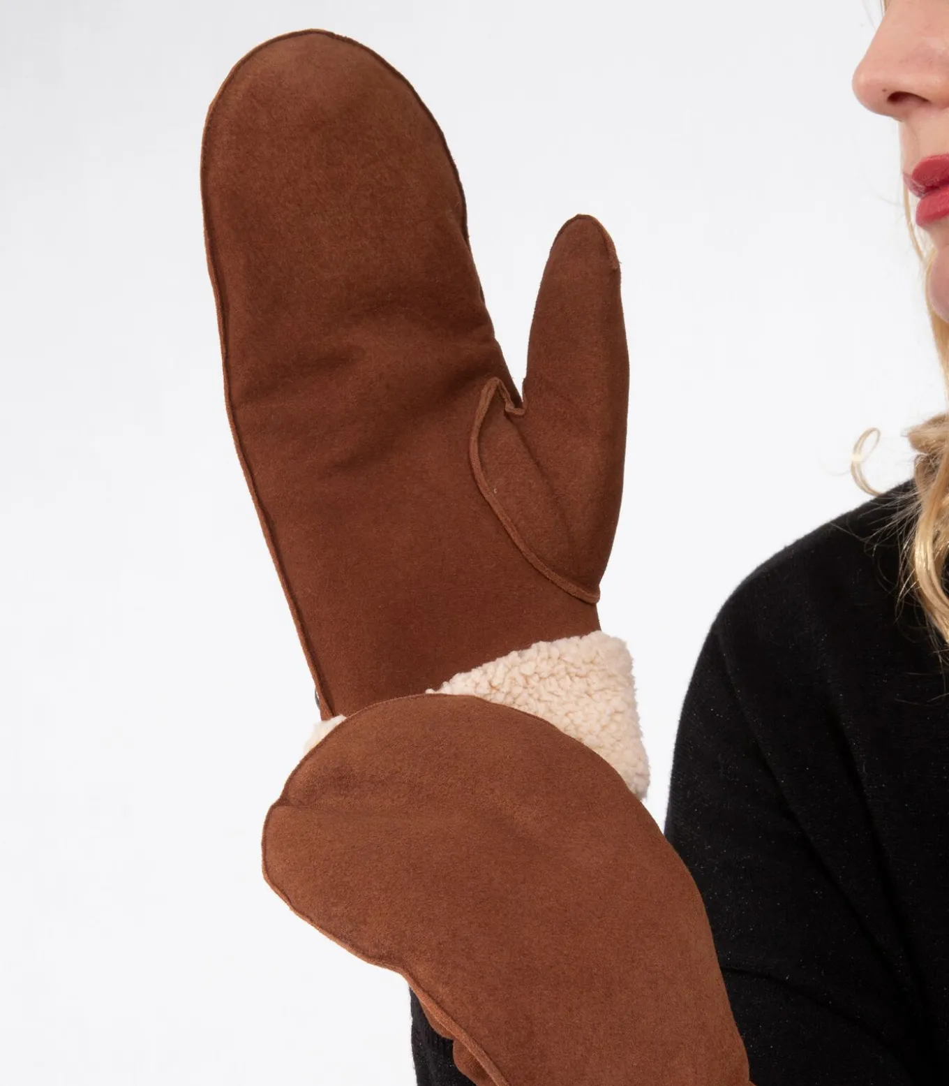 Dameswanten van cognac imitatiebontleder