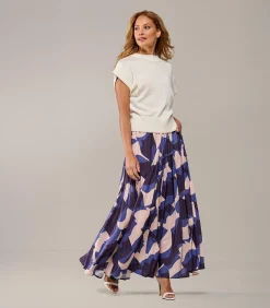 Dazzy Print Rok Blauw / Multi