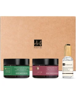 DB Groene Kaviaar & Argan Olie Nachtmoisturiser, Licht Serum en La Rose Française - Nachtmoisturiser