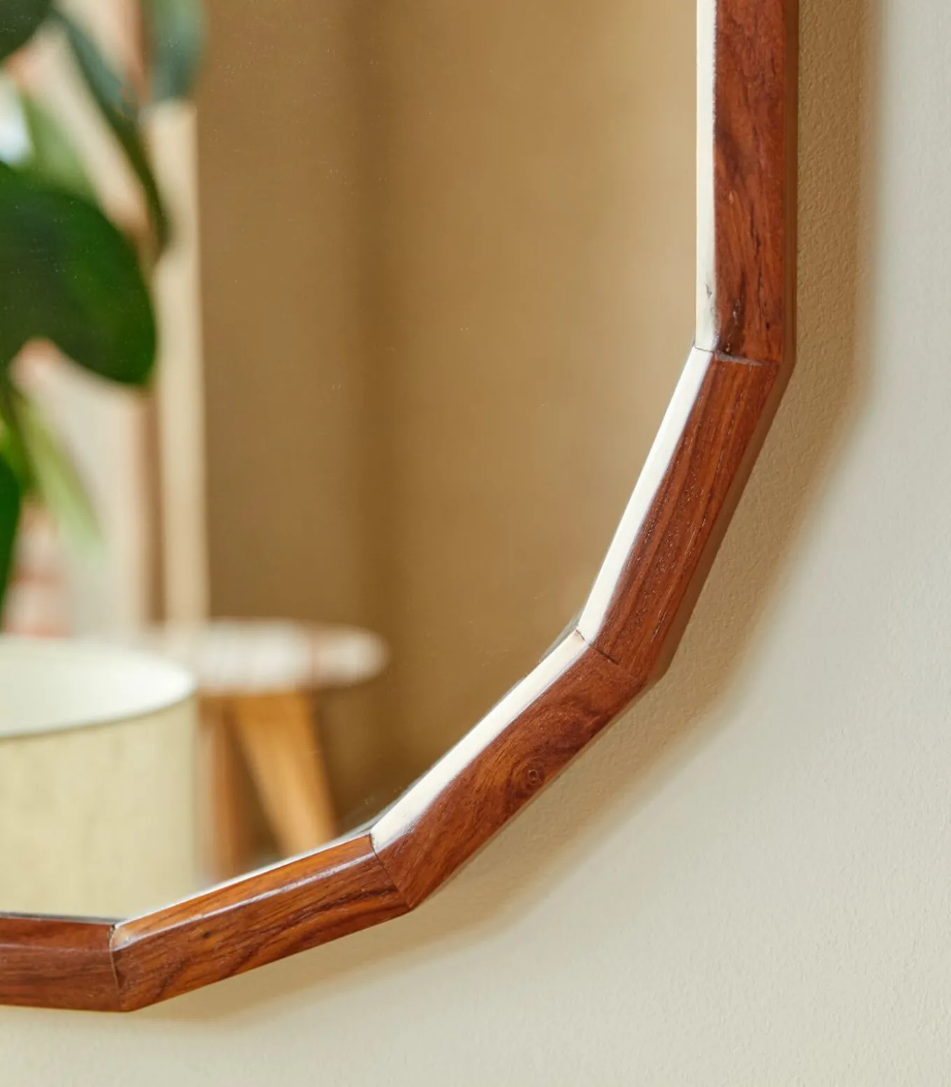 Decoratieve spiegel in massief palissanderhout 120x56 cm Jade