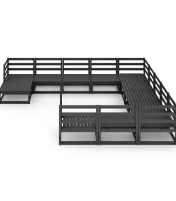 12-delige Loungeset massief grenenhout