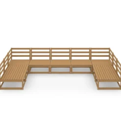 9-delige Loungeset massief grenenhout