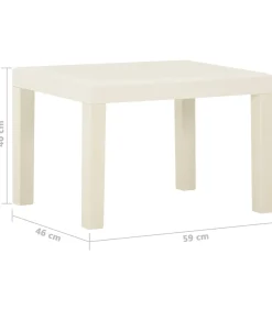 3-delige Loungeset met kussens kunststof wit