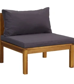 9-delige Loungeset met kussens massief acaciahout