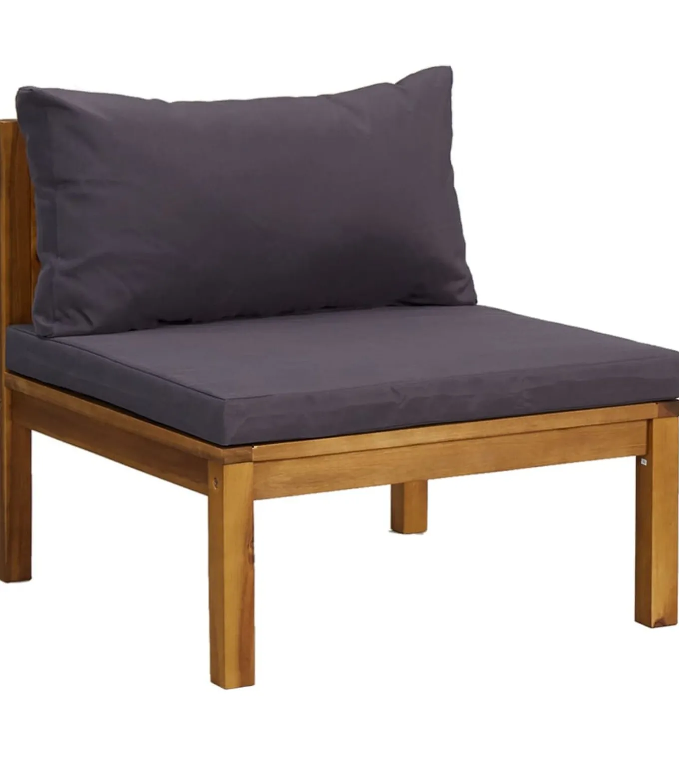 9-delige Loungeset met kussens massief acaciahout