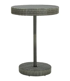 5-delige Tuinbarset poly rattan grijs