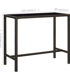 5-delige Tuinbarset poly rattan bruin