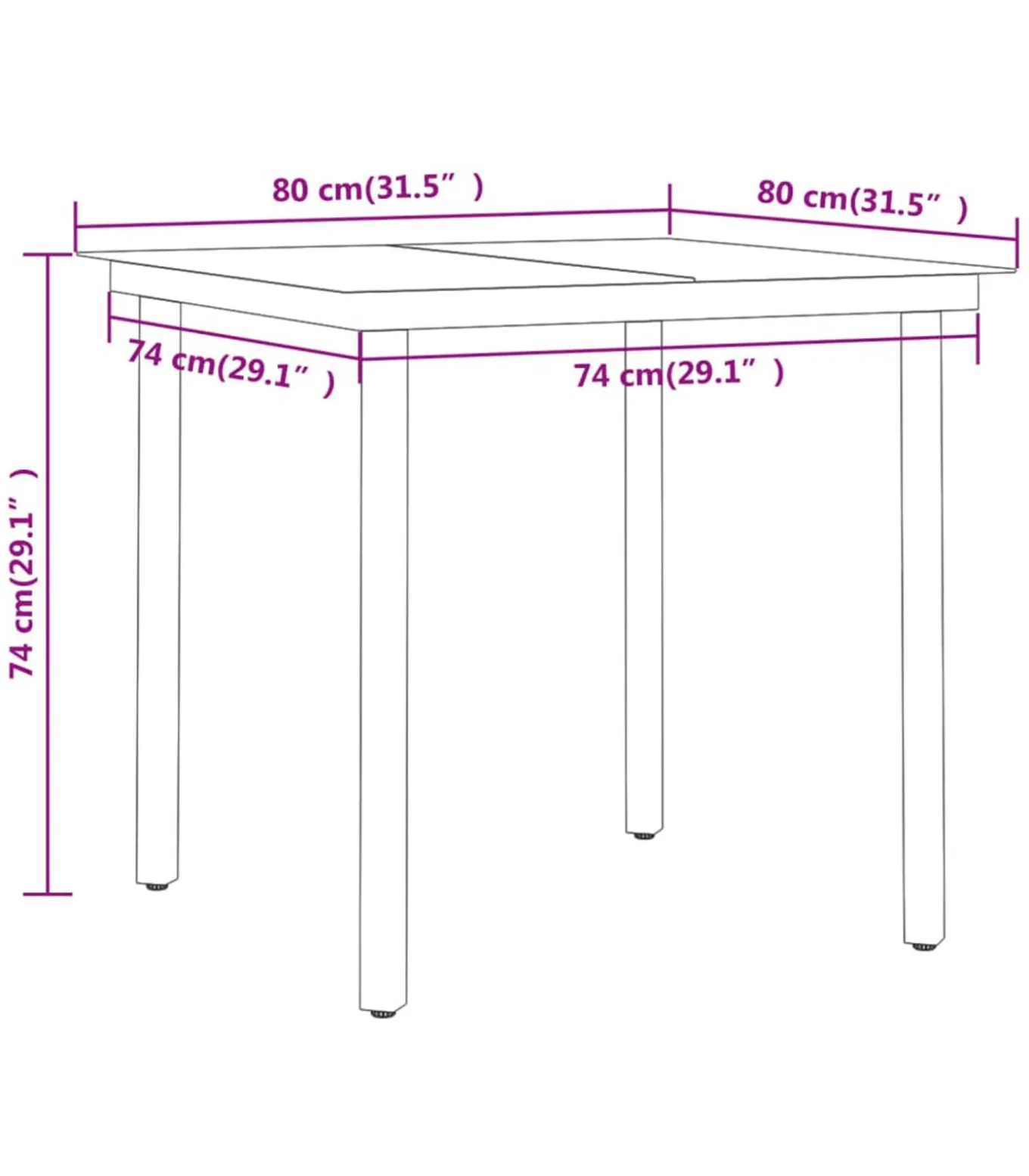 5-delige Tuinset grijs en zwart